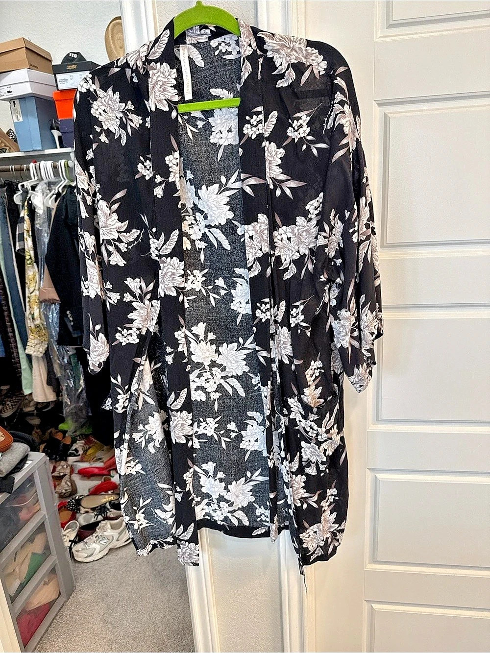 Spiritual Gangster Maya Kimono Floral Black & Pink Tunic